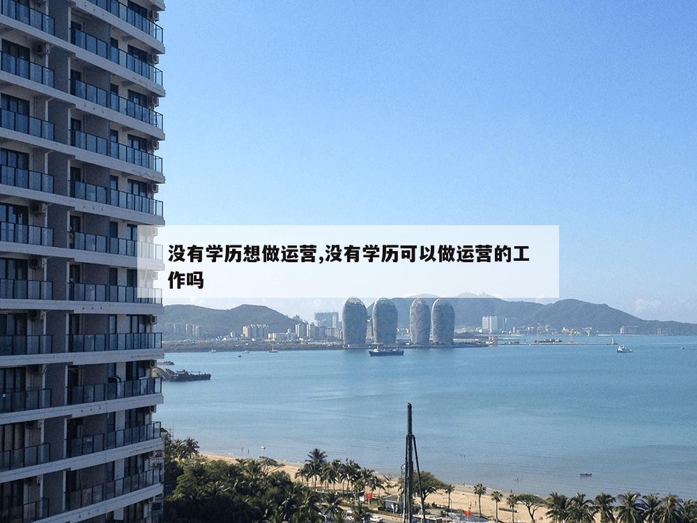 没有学历想做运营,没有学历可以做运营的工作吗